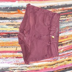 maroon shorts from american eagle